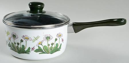 Botanic Garden 2.5qt Metal Covered Saucepan W/Glass Lid