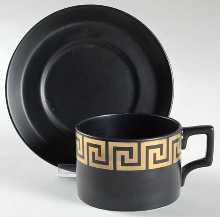 Greek Key Black Gold by Portmeirion