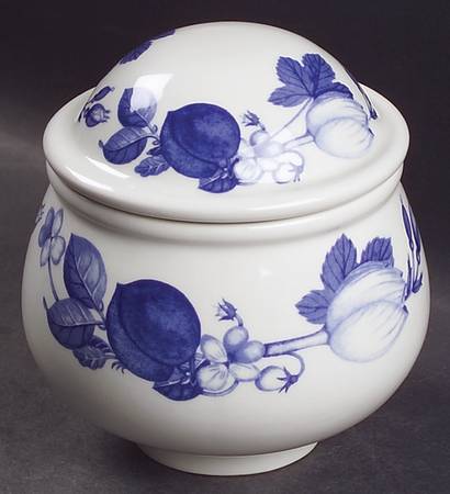 Harvest Blue Sugar Bowl & Lid by Portmeirion