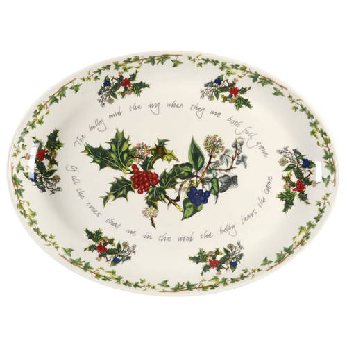 The Holly and The Ivy 20" Oval Serving Platter