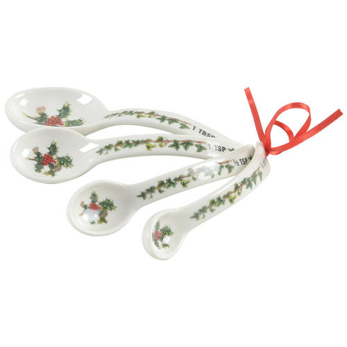 The Holly and The Ivy (4 Pc) Ceramic Measuring Spoon Set by Portmeirion