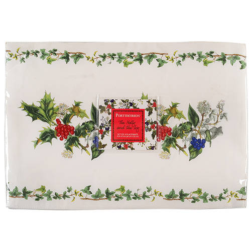 The Holly and The Ivy Cloth Placemat - Set of 4 by Portmeirion