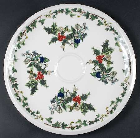 The Holly and The Ivy Chip Bowl/Plate for Chip & Dip Set by Portmeirion