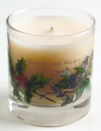 The Holly and The Ivy Glassware Votive Candleholder