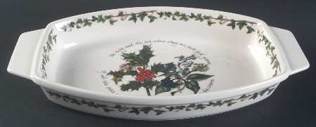 The Holly and The Ivy Lid for 13" Augratin/Oval Baker by Portmeirion