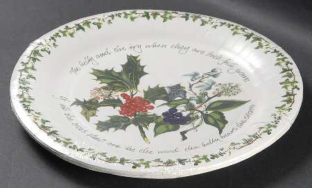 The Holly and The Ivy Pack of 8 - Paper Dinner Plate by Portmeirion