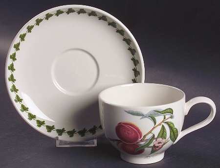 Pomona Traditional Breakfast Cup & Saucer w/Laurel Set by Portmeirion