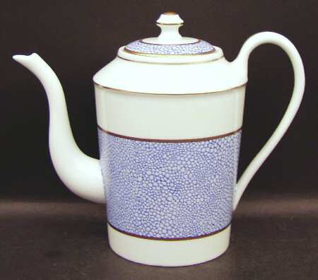 Galuchat Blue Coffee Pot & Lid