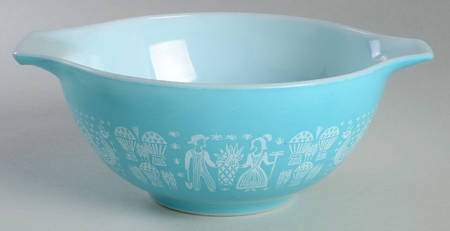 Butterprint Turquoise 9" Cinderella Mixing Bowl