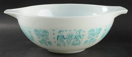 Butterprint Turquoise 13" Cinderella Mixing Bowl