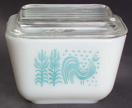 Butterprint Turquoise Small Refrigerator Jar & Lid
