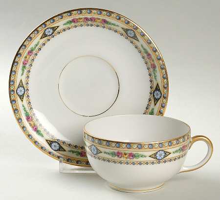 POY114 Footed Cup & Saucer Set by Jean Pouyat