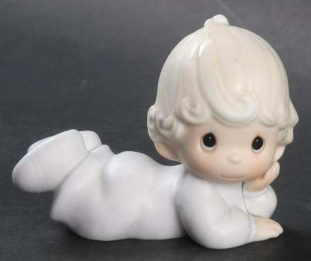 Baby Girl Lying Down Cross-Baby Girl Lying Down - Cross Trademark, No Box