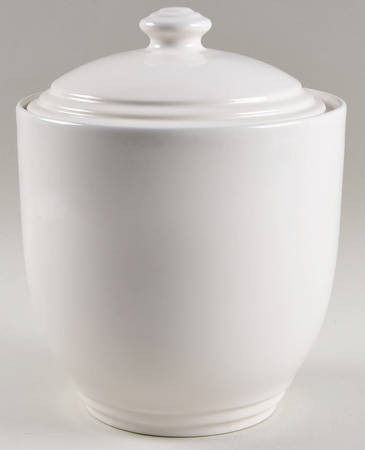 Terrace White Medium Canister & Lid