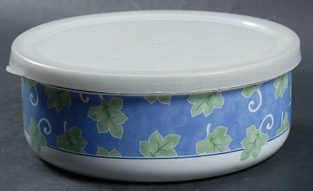 Blue Isle 6" Metal Bowl W/Plastic Lid