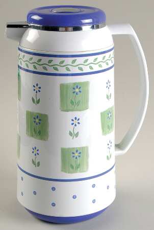 Cloverhill Floral Plastic Thermos/Carafe & Lid