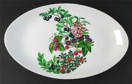 Les Fruits Sauvages 17" Oval Serving Platter