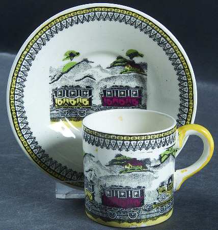 Railway Flat Demitasse Cup & Saucer Set