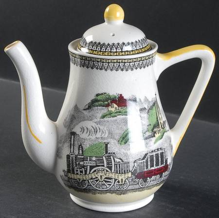 Railway Mini Coffee Pot & Lid
