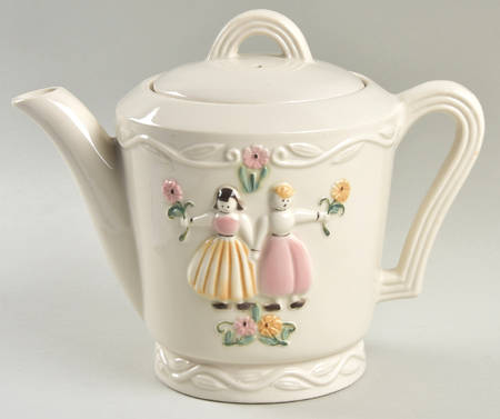 Dutch Boy & Girl Teapot & Lid