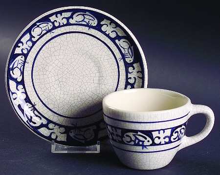 Dedham Rabbit Flat Cup & Saucer Set