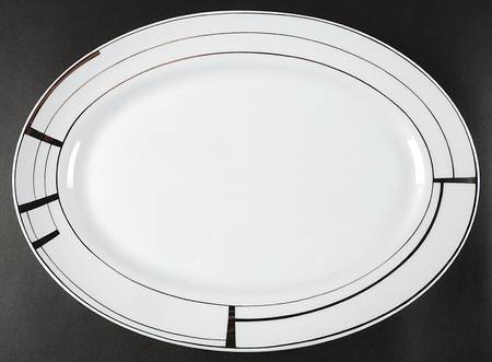 Art Deco 16" Oval Serving Platter