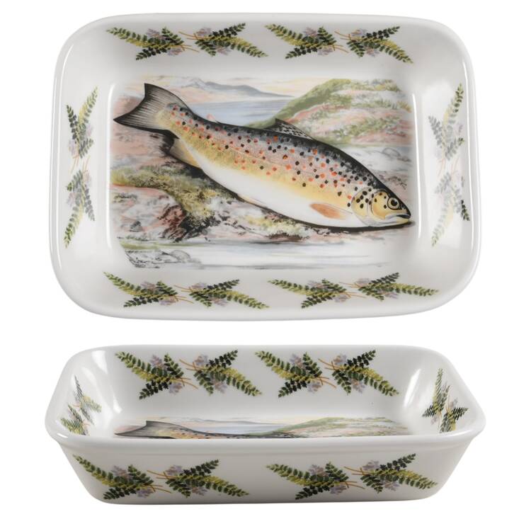 Compleat Angler Fern 8" Rectangular Baker by Portmeirion