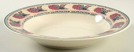 Paisley Garden Large Rim Soup Bowl