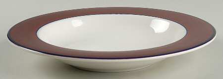 Spa Maroon Rim Soup Bowl