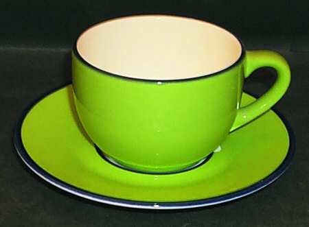 Spa Spring Green Flat Cup & Saucer Set