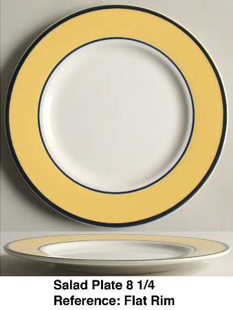 Spa Bright Yellow Salad Plate