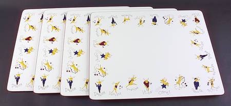 Reindeer Corkboard Placemat - Set of 4