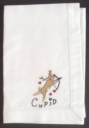 Reindeer Embroidered Cloth Napkin