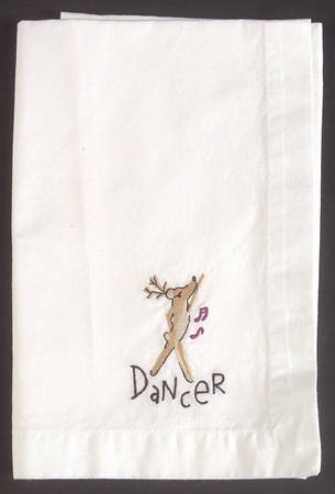 Reindeer Embroidered Cloth Napkin