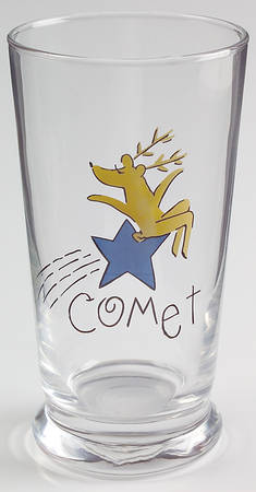 Reindeer 12 Oz Glassware Tumbler