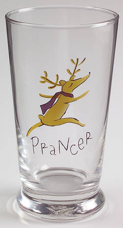 Reindeer 12 Oz Glassware Tumbler