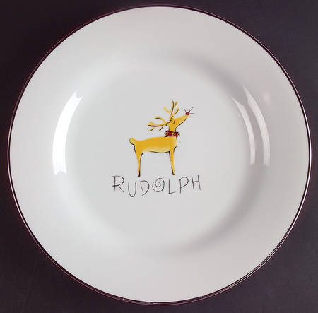 Reindeer 12" Chop Plate (Round Platter)