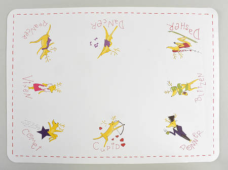 Reindeer Vinyl Placemat
