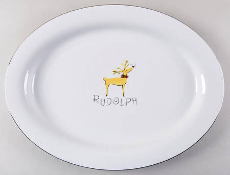 Reindeer 17" Oval Serving Platter