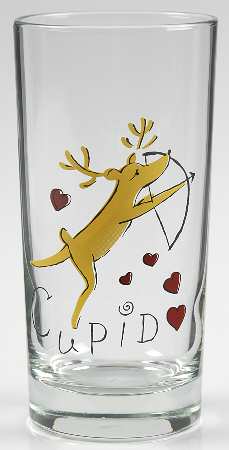 Reindeer 10 Oz Glassware Tumbler