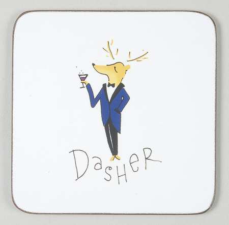 Reindeer Square Corkback Coaster by Pottery Barn China