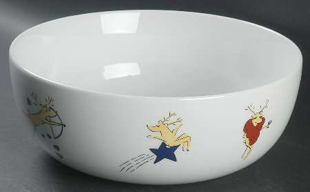 Reindeer 10" Round Serving Bowl