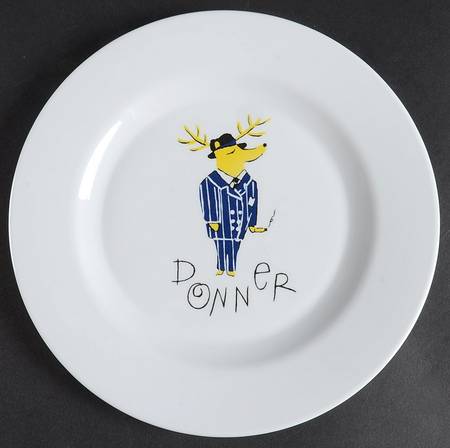 Reindeer Melamine Salad Plate