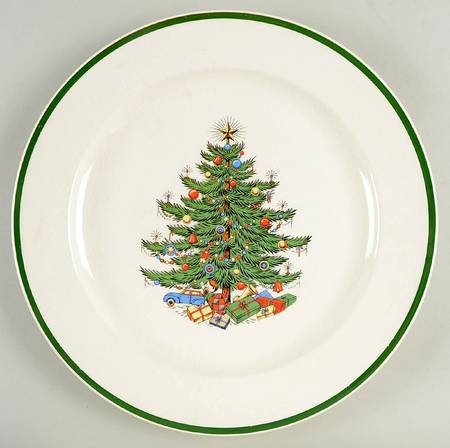 Christmas Tree 13" Chop Plate (Round Platter)