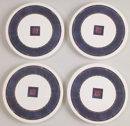 Atalya Round (Thirsty) Stone Coaster - Set of 4