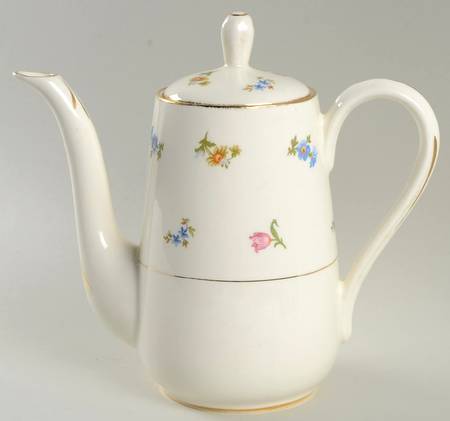 Revere (Smooth Gold Trim) Coffee Pot & Lid