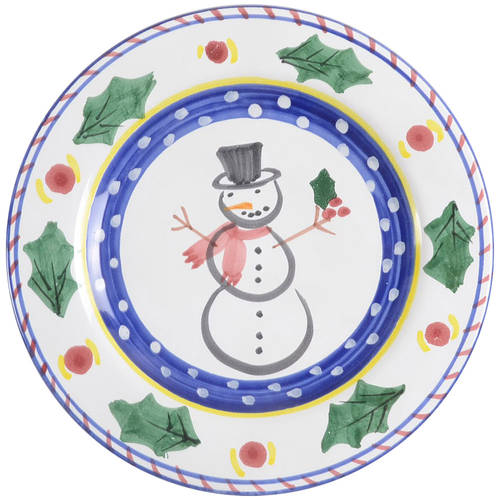 Snowman Dessert Luncheon Plate