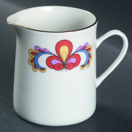 Farmer's Rose (Coupe, Gold Trim) Individual Creamer