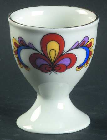 Farmer's Rose (Coupe, Gold Trim) Single Egg Cup