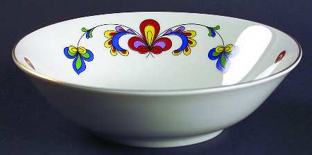 Farmer's Rose (Coupe, Gold Trim) Coupe Cereal Bowl